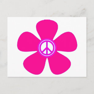 Cartão Postal Sinal de Paz de Energia Flor