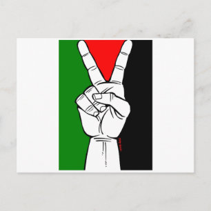 CARTÃO POSTAL SINAL DE PAZ PALESTINA