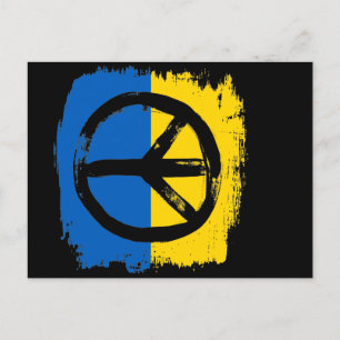 Cartão Postal Sinal de paz, Paz para a Ucrânia