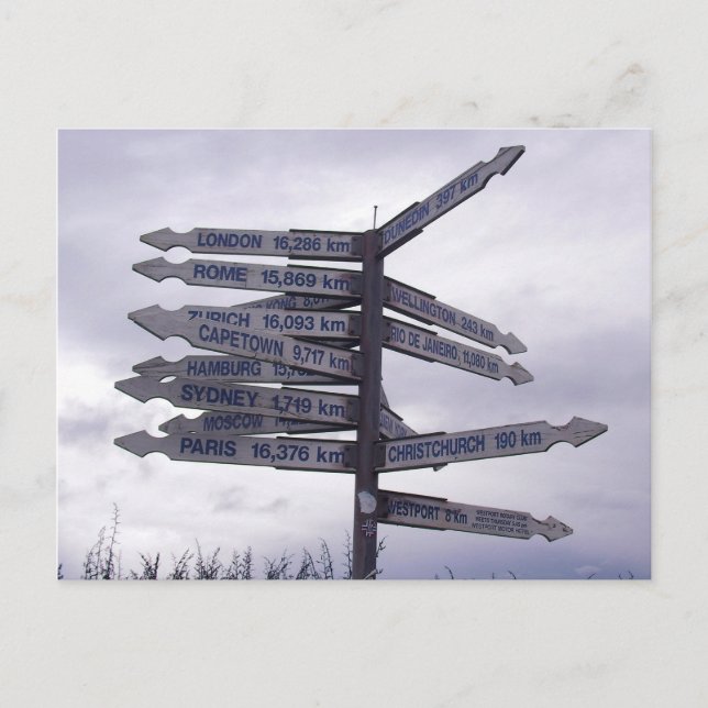 Cartão Postal Sinal de posto (Frente)