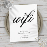 Cartão Postal Sinal de Rede Wifi e Senha<br><div class="desc">Sinal de wifi de script legal que pode ser personalizado com os detalhes da sua rede e senha.</div>