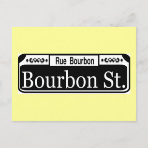 Cartão Postal Sinal de Rua Bourbon