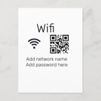 Sinal de senha Wifi adicionar código Q R aqui deta