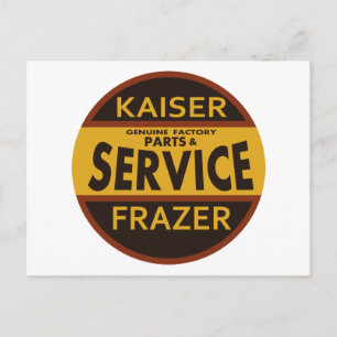Cartão Postal Sinal de serviço Vintage Kaiser Frazer
