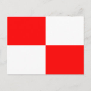 Cartão Postal Sinal de Sinalizador alfabético náutico - Letra 