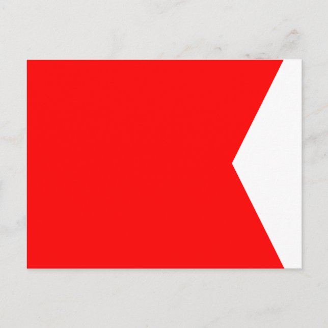 Cartão Postal Sinal de Sinalizador Náutico B (Bravo) (Frente)