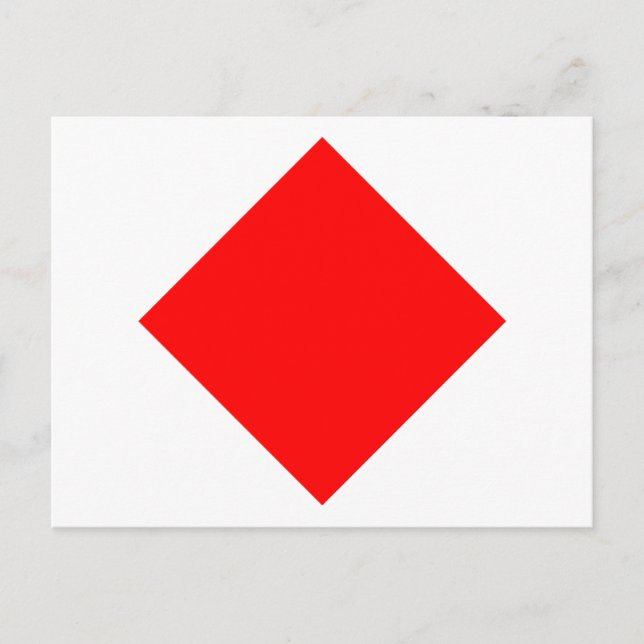 Cartão Postal Sinal de Sinalizador Náutico - Letra F (Frente)