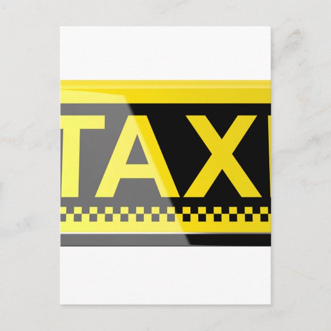 Cartão Postal Sinal de táxi (Frente)