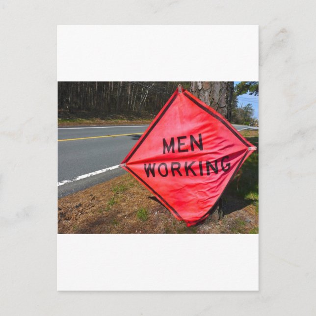 CARTÃO POSTAL SINAL DE TRABALHO DOS HOMENS (Frente)