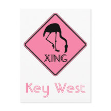 Sinal de travessia de Flamingo Key West Flórida