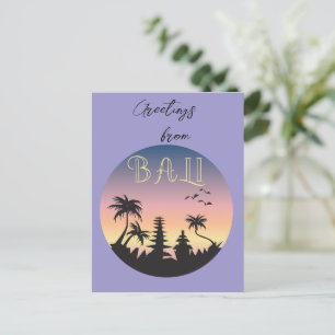 Cartão Postal Sinal de Turismo em Bali Island