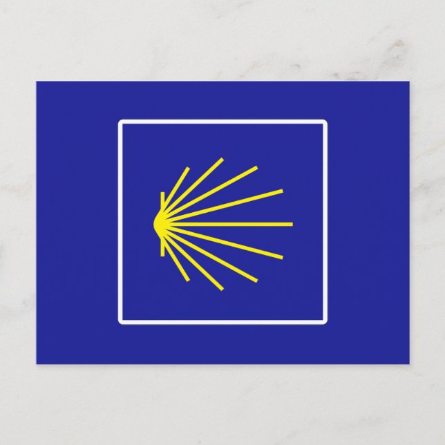 Cartão Postal Sinal do Caminho de Santiago, Espanha (Frente)