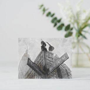 Cartão Postal Sinal do canto da Broadway