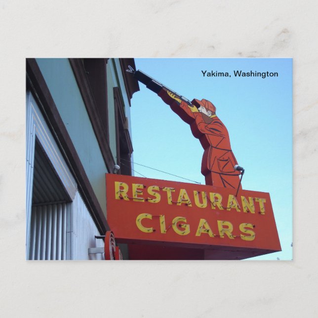 Cartão Postal Sinal do Centro Esportivo - Yakima, Washington (Frente)