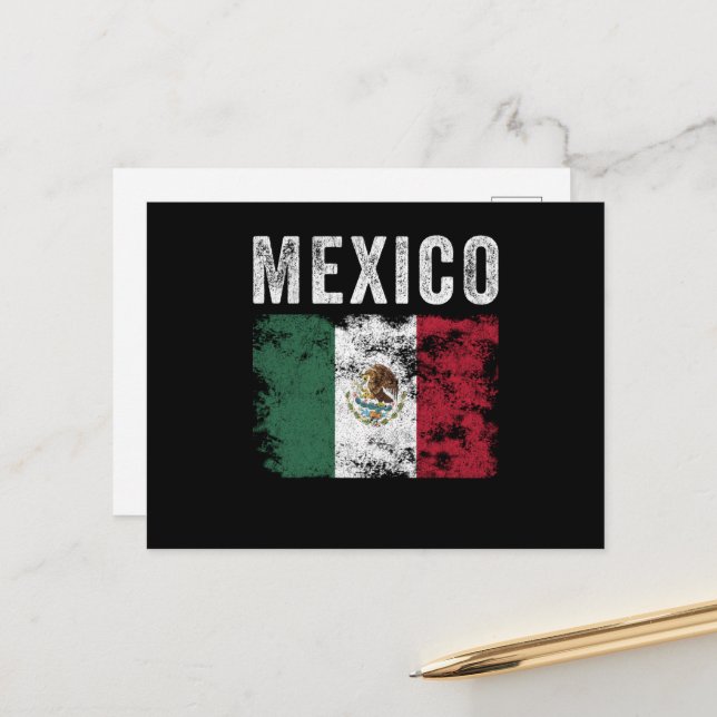 Cartão Postal Sinal do México - Sensação - Bandeira Mexicana (Frente/Verso In Situ)
