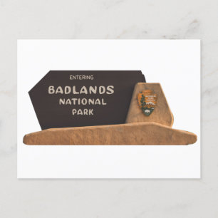 Cartão Postal Sinal do Parque Nacional das Badlands