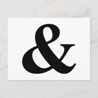 Cartão Postal & Sinal E Ampersand Logograma Símbolo Ícone Atalho