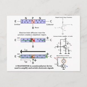 Cartão Postal Sinal eletrônico Amplifique o transistor Semicondu