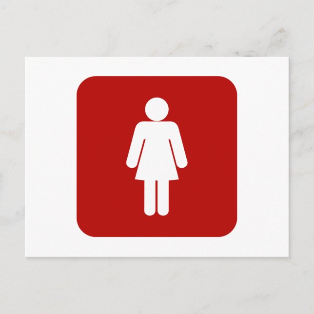 Cartão Postal Sinal feminino (Frente)