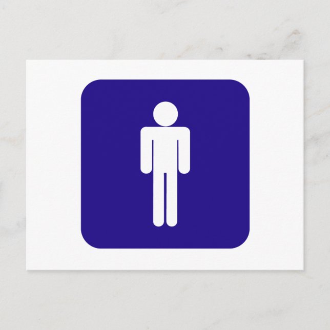 Cartão Postal Sinal masculino (Frente)