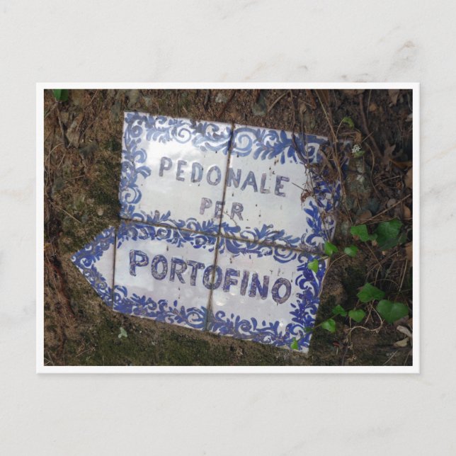 Cartão Postal sinal portofino (Frente)