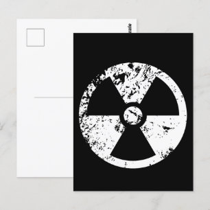 Cartão Postal Sinal radioativo nuclear