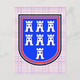 Cartão Postal Sinal Saxão Vermelho Azul