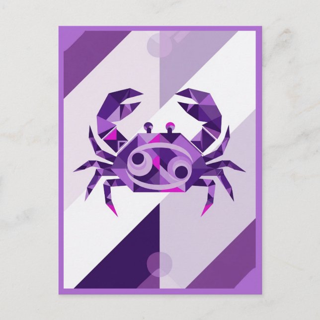 Cartão Postal Sinal Zodiac cancer (Frente)