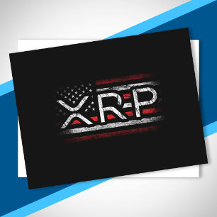 Cartão Postal Sinalizador Americano Crypto Currency Cryptocurren