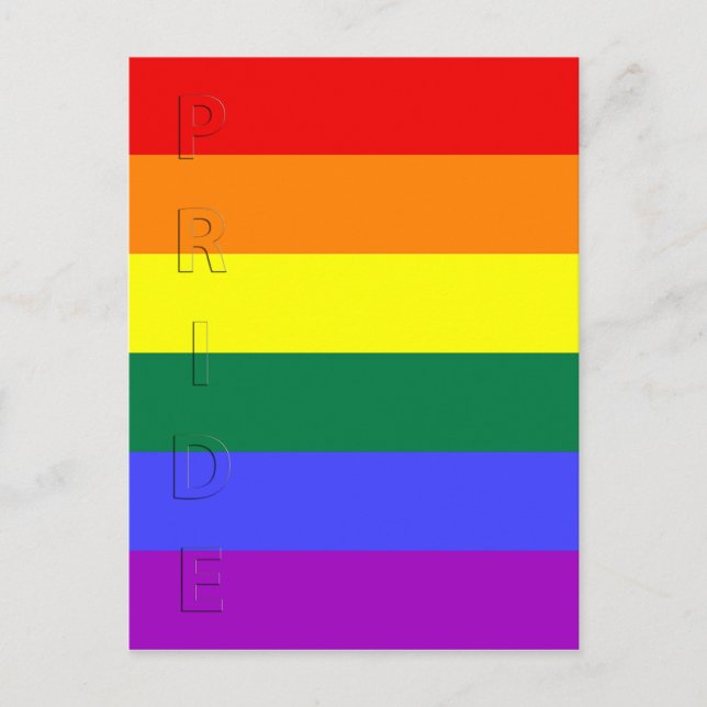 Cartão Postal Sinalizador arco-íris do orgulho LGBT (Frente)
