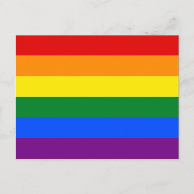 Cartão Postal Sinalizador arco-íris (LGBT) (Frente)