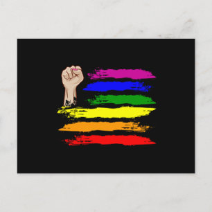 Cartão Postal Sinalizador Arco-Íris LGBT ALLY Mês do Orgulho L