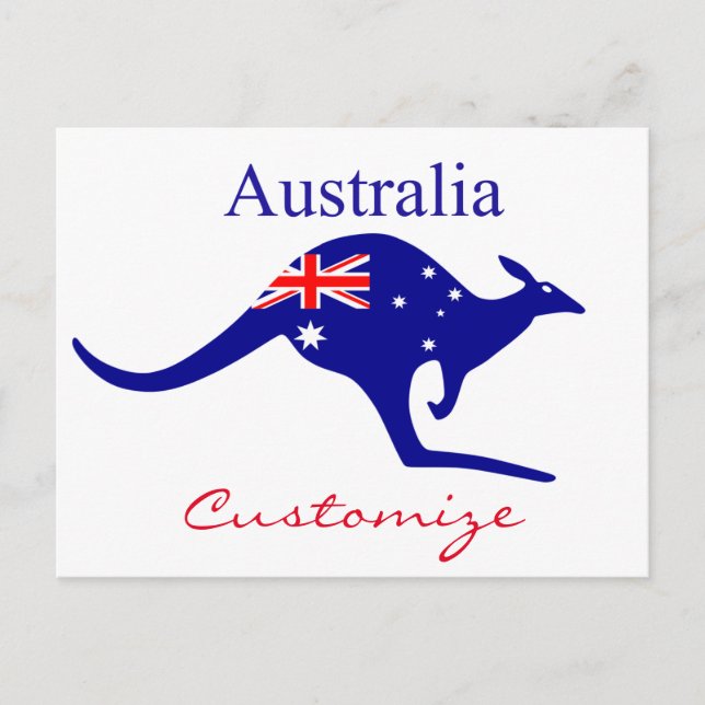 Cartão Postal Sinalizador australiano Kangaroo Thunder_Cove (Frente)