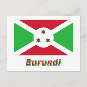 Cartão Postal Sinalizador Burundi com Nome