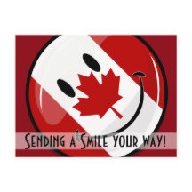 Sinalizador Canadiano brilhante sorridente