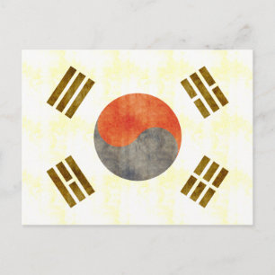 Cartão Postal Sinalizador da Retro Vintage na Coreia do Sul
