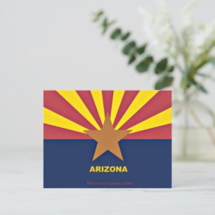 Cartão Postal Sinalizador de arizona, rotulado