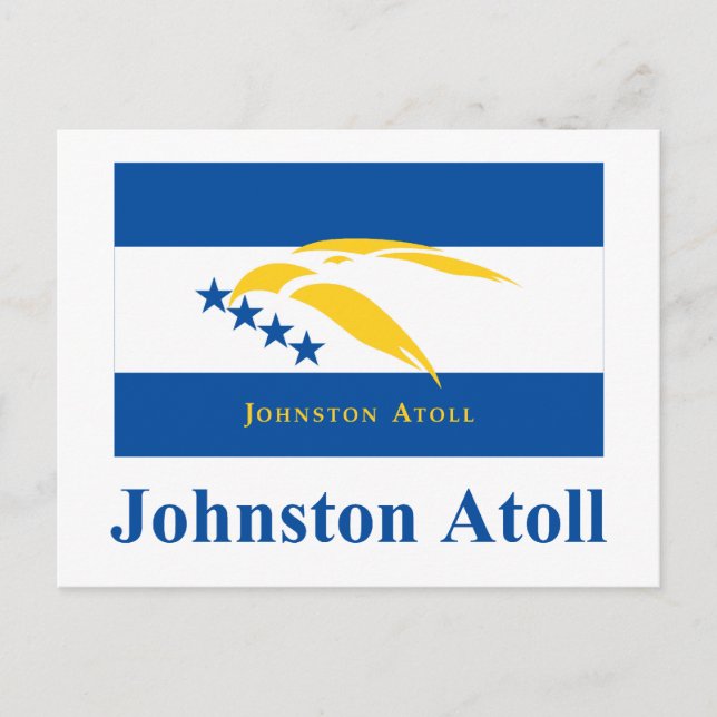 Cartão Postal Sinalizador de Atoll Johnston com Nome (Frente)