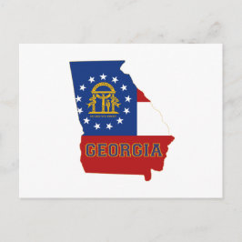 Cartão Postal Sinalizador de Estado Formatado do Mapa Georgia co