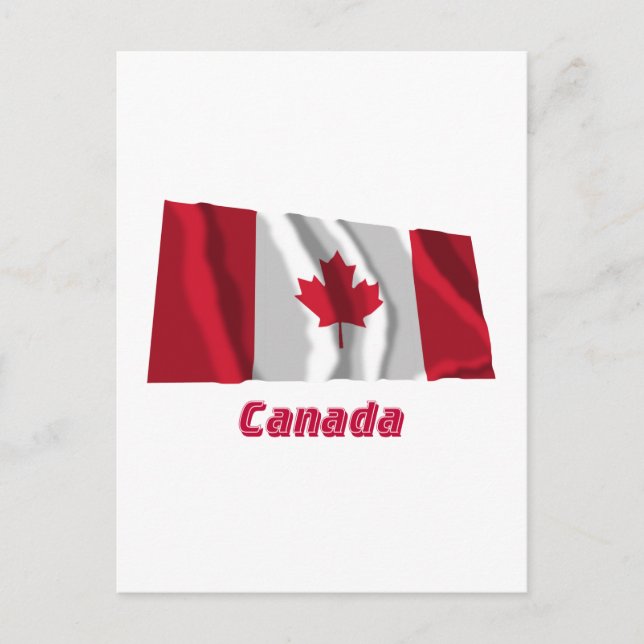 Cartão Postal Sinalizador de Onda do Canadá com Nome (Frente)