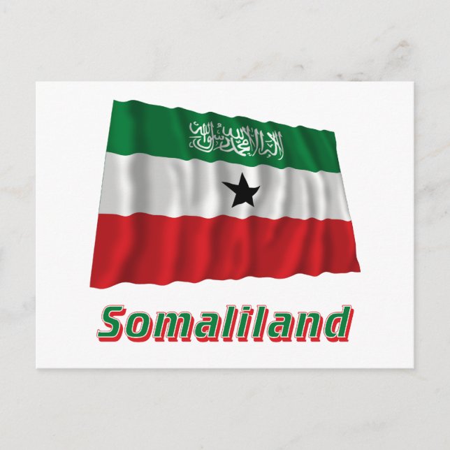 Cartão Postal Sinalizador de Onda Somaliland com Nome (Frente)