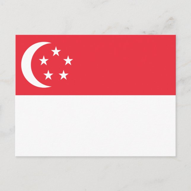 Cartão Postal Sinalizador de Singapura (Frente)
