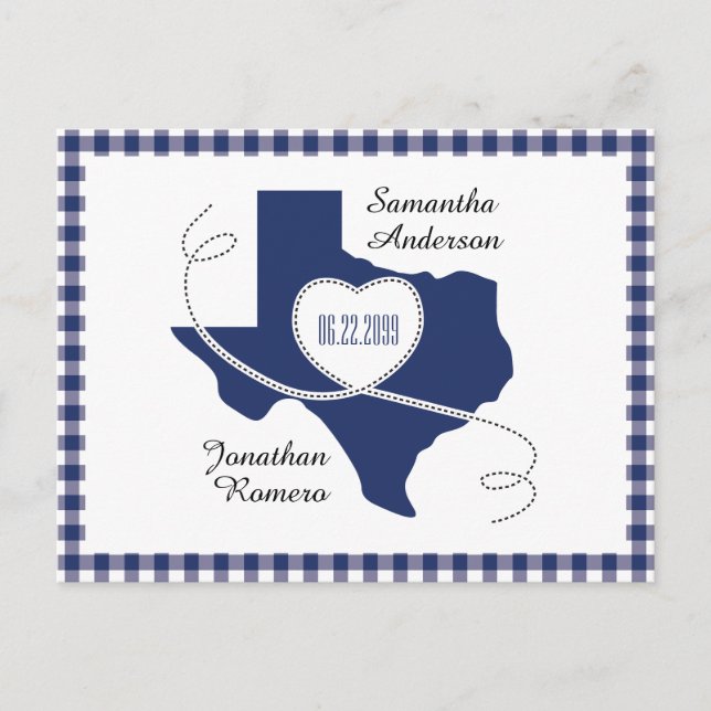 Cartão Postal Sinalizador do Estado Blue Texas Curling Ribbon Sa (Frente)