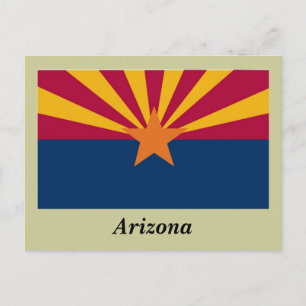 Cartão Postal Sinalizador do Estado da arizona