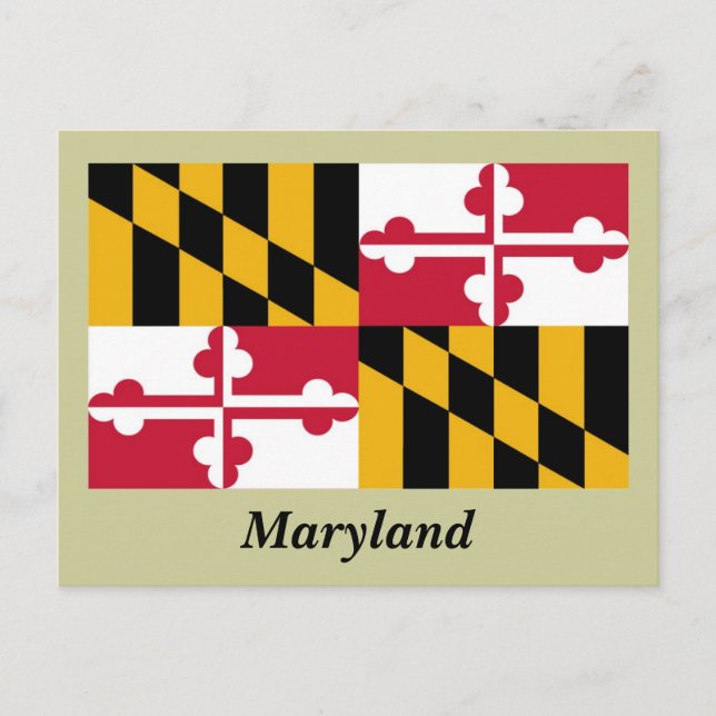 Cartão Postal Sinalizador do Estado de Maryland (Frente)