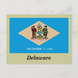 Cartão Postal Sinalizador do Estado Delaware