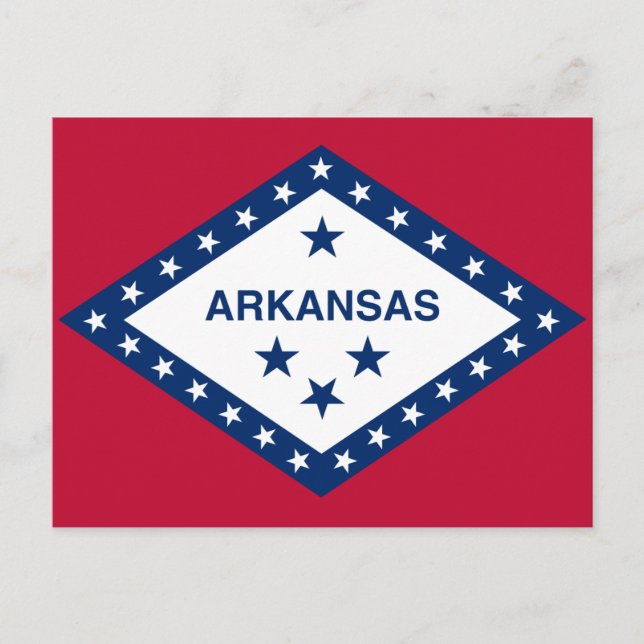 Cartão Postal Sinalizador do Estado do Arkansas (Frente)