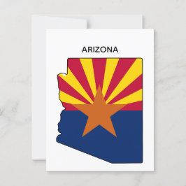 Cartão Postal Sinalizador do Estado do Mapa do Estado da arizona