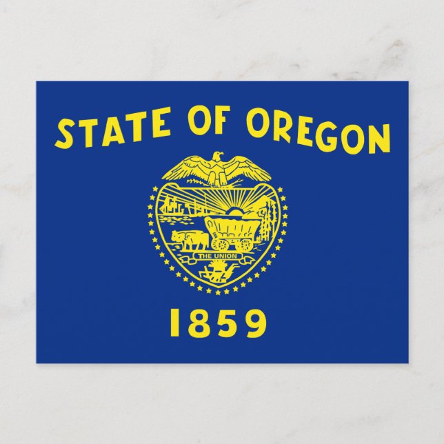 Cartão Postal Sinalizador do Estado do Oregon (Frente)