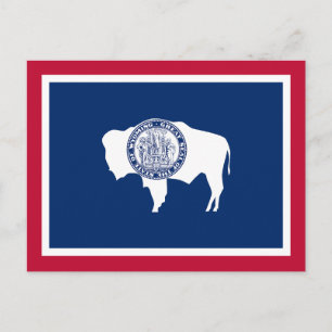 Cartão Postal Sinalizador do Estado Wyoming